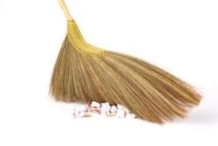 SN SKENNOVA - 1 Piece Of Asian Broom Whisk Broom Thai Natural Grass Broom Solid Wood Handle Rattan Hand Grip (Kong Grass, 39 Inch) -Household Cleaning Supply Store 21wxjaRUjBL