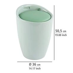 Wenko Bathroom Stool Candy Mint-Laundry Collector, Green, 36 X 36 X 50.5 Cm -Household Cleaning Supply Store 310gUobVwHL