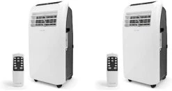 SereneLife SLPAC8 SLPAC 3-in-1 Portable Air Conditioner With Built-in Dehumidifier Function,Fan Mode, Remote Control, Complete Window Mount Exhaust Kit, 8,000 BTU, White -Household Cleaning Supply Store 311cYnbdYFL. AC