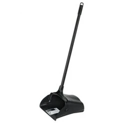 Rubbermaid Commercial Executive Series Lobby Pro Dustpan With Long Handle, Black (FG253104BLA), 5" X 12-3/4" X 11-1/4"