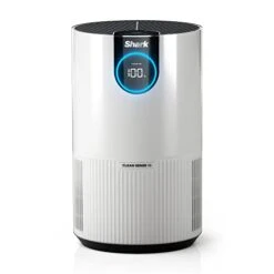Shark HP102 Clean Sense Air Purifier For Home, Allergies, HEPA Filter, 500 Sq Ft, Small Room, Bedroom, Office, Captures 99.98% Of Particles, Dust, Smoke & Allergens, Portable, Desktop, White