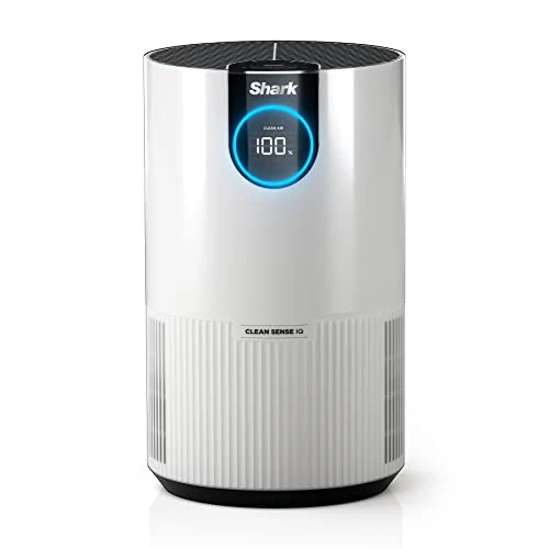 Shark HP102 Clean Sense Air Purifier For Home, Allergies, HEPA Filter, 500 Sq Ft, Small Room, Bedroom, Office, Captures 99.98% Of Particles, Dust, Smoke & Allergens, Portable, Desktop, White 3 Shark HP102 Clean Sense Air Purifier For Home, Allergies, HEPA Filter, 500 Sq Ft, Small Room, Bedroom, Office, Captures 99.98% Of Particles, Dust, Smoke & Allergens, Portable, Desktop, White
