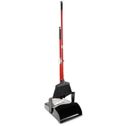 Libman Commercial 919 Lobby Dust Pan And Broom Set (Open Lid), Black/Red (Pack Of 2) -Household Cleaning Supply Store 317gixlqvcL