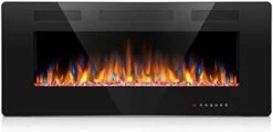 Joy Pebble 50 Inch Electric Fireplace Inserts, In-Wall Recessed And Wall Mounted 750/1500W Fireplace Heater, Touch Screen, Remote Control With Timer, Adjustable Flame Color And Speed 20 Joy Pebble 50 Inch Electric Fireplace Inserts, In-Wall Recessed And Wall Mounted 750/1500W Fireplace Heater, Touch Screen, Remote Control With Timer, Adjustable Flame Color And Speed -Household Cleaning Supply Store 317m9HOCB4L. AC