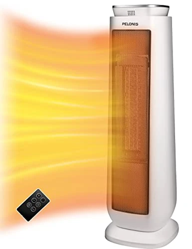 PELONIS PHTPU1501 Ceramic Tower 1500W Indoor Space Heater With Oscillation, Remote Control, Programmable Thermostat & 8H Timer, ECO Mode, Tip-Over Switch & Overheating Protection, White 3 PELONIS PHTPU1501 Ceramic Tower 1500W Indoor Space Heater With Oscillation, Remote Control, Programmable Thermostat & 8H Timer, ECO Mode, Tip-Over Switch & Overheating Protection, White