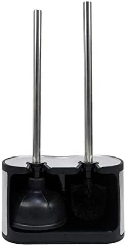 Casaphoria Toilet Plunger And Bowl Brush Combo For Bathroom Cleaning,Bathroom Accessories, Dark Black -Household Cleaning Supply Store 31DvigdlH5L. AC