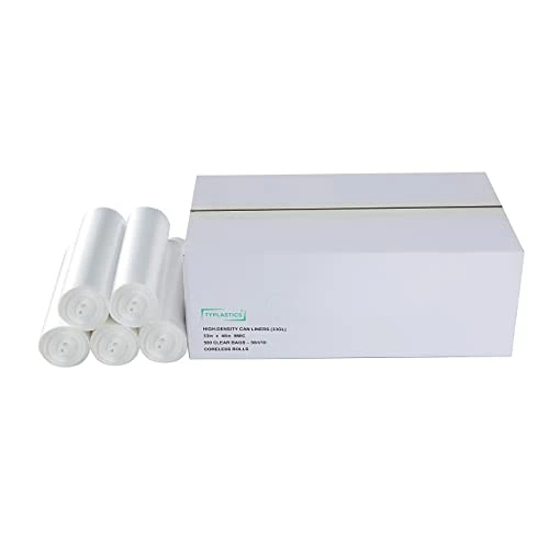 TYPLASTICS 33 Gallon Clear Trash Can Liners - 33" X 40" - HD Garbage Bags - Case Of 500 4 TYPLASTICS 33 Gallon Clear Trash Can Liners - 33" X 40" - HD Garbage Bags - Case Of 500 - Image 2