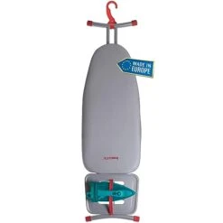 IronMATIK, Space Saver Ironing Board, 45.5"X15" Area (Board Length 35.5"), Easy Storage, 6 Levels Of Adjustable Height, Heat Resistant Silicone Tray, Padded Top, Ideal For Small Spaces, Made In EU