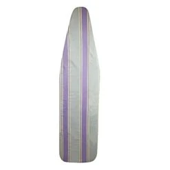HOMZ 1915064 Premium Replacement Cover And Pad For Standard Width Ironing Board, 13-15" W X 53-55" L, Purple Diagonal Stripe