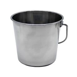 Stainless Steel Buckets For Pets, Cleaning, Food Prep (3/4 Gallon)