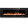 Joy Pebble 50 Inch Electric Fireplace Inserts, In-Wall Recessed And Wall Mounted 750/1500W Fireplace Heater, Touch Screen, Remote Control With Timer, Adjustable Flame Color And Speed -Household Cleaning Supply Store 31QlNo828cL