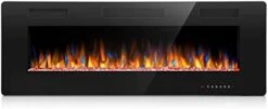 Joy Pebble 50 Inch Electric Fireplace Inserts, In-Wall Recessed And Wall Mounted 750/1500W Fireplace Heater, Touch Screen, Remote Control With Timer, Adjustable Flame Color And Speed 21 Joy Pebble 50 Inch Electric Fireplace Inserts, In-Wall Recessed And Wall Mounted 750/1500W Fireplace Heater, Touch Screen, Remote Control With Timer, Adjustable Flame Color And Speed -Household Cleaning Supply Store 31QlNo828cL. AC