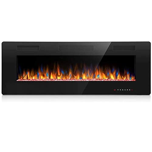 Joy Pebble 50 Inch Electric Fireplace Inserts, In-Wall Recessed And Wall Mounted 750/1500W Fireplace Heater, Touch Screen, Remote Control With Timer, Adjustable Flame Color And Speed 3 Joy Pebble 50 Inch Electric Fireplace Inserts, In-Wall Recessed And Wall Mounted 750/1500W Fireplace Heater, Touch Screen, Remote Control With Timer, Adjustable Flame Color And Speed