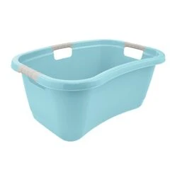 Keeeper Janne Ergonomic Laundry Tub, Anti-Slip Soft Handles, 50 Litre, 65 X 45 X 28.5 Cm, Light Blue