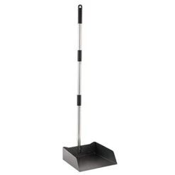 Yangbaga Dust Pans With Long Handle - 39” Heavy Duty Metal Upright Dustpan - Long Handled Stand Up Dustpans - Best Dustpans For Home/Lobby/Shop/Garage/Yard