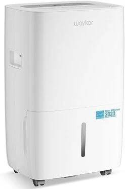 Waykar 80 Pints Energy Star Dehumidifier For Spaces Up To 5,000 Sq. Ft At Home, In Basements And Large Rooms With Drain Hose And 1.14 Gallons Water Tank (JD025CE-80) -Household Cleaning Supply Store 31VfHOeB0oL. AC