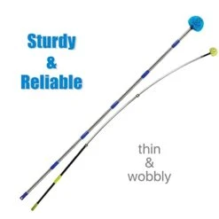 Extendable Cobweb Duster With Extension Pole, Fan Cleaner Duster For Ceiling With 8ft Long Handle, Spider Web Brush Cleaning Kit For High Reach, Furniture, Indoor & Outdoor Use, 96 Inch -Household Cleaning Supply Store 31WQUNmPeNL