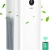 Afloia Smart Air Purifiers For Home Large Room Up To 3576 Sq. Ft, True HEPA Air Filter WiFi Alexa Remote Control, Quiet Air Cleaner With PM2.5 Monitor For 99.99% Allergies, Smoke, Pollen (White) -Household Cleaning Supply Store 31XPZRj1TDL