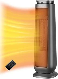 PELONIS PHTPU1501 Ceramic Tower 1500W Indoor Space Heater With Oscillation, Remote Control, Programmable Thermostat & 8H Timer, ECO Mode, Tip-Over Switch & Overheating Protection, White 13 PELONIS PHTPU1501 Ceramic Tower 1500W Indoor Space Heater With Oscillation, Remote Control, Programmable Thermostat & 8H Timer, ECO Mode, Tip-Over Switch & Overheating Protection, White -Household Cleaning Supply Store 31ZC4FpP8ML. AC