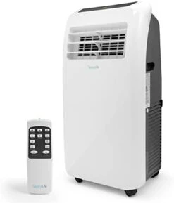 SereneLife SLPAC8 SLPAC 3-in-1 Portable Air Conditioner With Built-in Dehumidifier Function,Fan Mode, Remote Control, Complete Window Mount Exhaust Kit, 8,000 BTU, White -Household Cleaning Supply Store 31bIn1jJBfL. AC