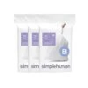 Simplehuman Code B Custom Fit Drawstring Trash Bags In Dispenser Packs, 90 Count, 6 Liter / 1.6 Gallon, White -Household Cleaning Supply Store 31bhw36MWhL