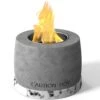 Y&M Table Top Fire Pit, Portable Tabletop Fireplace Indoor Outdoor Use, Smokeless Fire Concrete Bowl Pot,Mini Personal Fire Pit -Household Cleaning Supply Store 31eHWW6UH7L