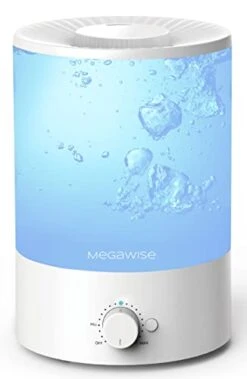 MegaWise Cool Mist Humidifiers, 3.5L Top Refill Ultrosonic Humidifier For Bedroom, Baby Room, Office…