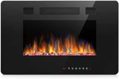 Joy Pebble 50 Inch Electric Fireplace Inserts, In-Wall Recessed And Wall Mounted 750/1500W Fireplace Heater, Touch Screen, Remote Control With Timer, Adjustable Flame Color And Speed 18 Joy Pebble 50 Inch Electric Fireplace Inserts, In-Wall Recessed And Wall Mounted 750/1500W Fireplace Heater, Touch Screen, Remote Control With Timer, Adjustable Flame Color And Speed -Household Cleaning Supply Store 31fXlH613QL. AC