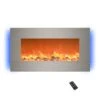 31-Inch Electric Fireplace - Front Vent, Wall Mounted, 13 Backlight Colors, Adjustable Heat And Remote Control By Lavish Home (Silver) 2 31-Inch Electric Fireplace - Front Vent, Wall Mounted, 13 Backlight Colors, Adjustable Heat And Remote Control By Lavish Home (Silver) -Household Cleaning Supply Store 31g304WECnL
