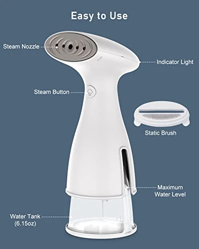 COKUNST Mini Handheld Garment Steamer, 30s Fast Heat-up Steam Iron, Travel Steamer For Clothes With Detachable Water Tank And Static Brush, Mini Clothes Steamer For Home, Travel, Business Trips (120v 800w) 4 COKUNST Mini Handheld Garment Steamer, 30s Fast Heat-up Steam Iron, Travel Steamer For Clothes With Detachable Water Tank And Static Brush, Mini Clothes Steamer For Home, Travel, Business Trips (120v 800w) - Image 2