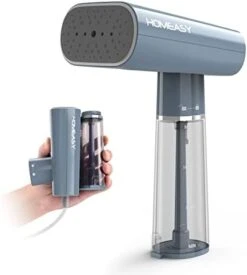 Clothes Steamer Travel, HOMEASY Handheld Steamer For Clothes Garment Steamer Portable Iron Clothes Steamer Fabric Wrinkle Remover With Fast 25s Heat-up Detachable Water Tank, Blue -Household Cleaning Supply Store 31iAwu97kyL. AC