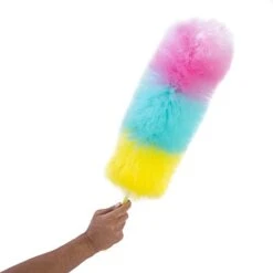 Kitchen + Home Large Static Duster - 27" Inch Electrostatic Feather Duster Attracts Dust Like A Magnet! - Cotton Candy -Household Cleaning Supply Store 31ieRXtSHeL