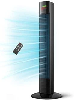 SWIPESMITH Tower Fan 42 Inch, Quiet Oscillating Tower Fan With Remote, Height Adjustable,5 Speeds,3 Mods, LED Display, And 12H Timer Tower Fan For Indoor Home Bedroom Office Room -Household Cleaning Supply Store 31jnQJgTnVL. AC
