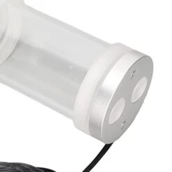 200ML PC Water Cooling Tank, Acrylic Cylinder Water Reservoir Tank With RGB Lighting Effects, Temperature Display For PC Computer, Adopts G1/4 General Hole Position(Silver White Temperature Display) -Household Cleaning Supply Store 31mQs4qxsfL