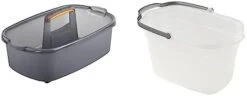 Casabella Plastic Multipurpose Cleaning Storage Caddy With Handle, 1.5-Gallon, Clear, 4 Gallon -Household Cleaning Supply Store 31pCnmyZTsL. AC