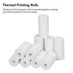 Mini Printer Paper,Printable Paper Rolls, 57 X 25mm Thermal Label Paper White Self-Adhesive Sticker Paper,White Printable Thermosensitive Thick Paper Thermal Paper Rolls, Printable Paper Rolls Th -Household Cleaning Supply Store 31q7LL6KyRL