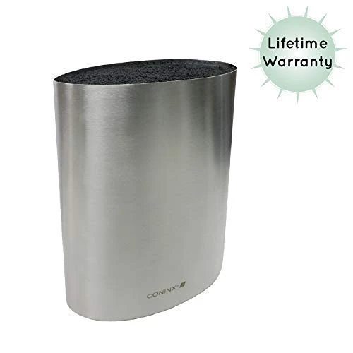 Coninx Stainless Steel Kitchen Knife Block - Modern Oval Kitchen Knife Holder & Universal Knife Block Without Knives - Kitchen Optimizing Knife Block Only - Safe, Stylish Knife Storage For Home 7 Coninx Stainless Steel Kitchen Knife Block - Modern Oval Kitchen Knife Holder & Universal Knife Block Without Knives - Kitchen Optimizing Knife Block Only - Safe, Stylish Knife Storage For Home - Image 5