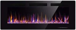 Xbeauty 60" Electric Fireplace In-Wall Recessed And Wall Mounted 1500W Fireplace Heater And Linear Fireplace With Timer/Multicolor Flames/Touch Screen/Remote Control (Black) -Household Cleaning Supply Store 31vQdbyXrjL. AC