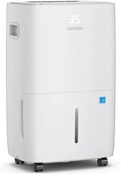 Waykar 80 Pints Energy Star Dehumidifier For Spaces Up To 5,000 Sq. Ft At Home, In Basements And Large Rooms With Drain Hose And 1.14 Gallons Water Tank (JD025CE-80) -Household Cleaning Supply Store 31wL2CorvEL. AC