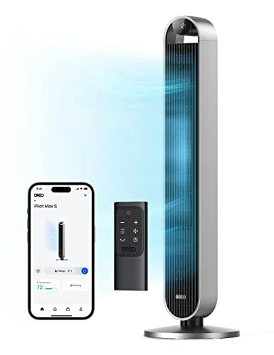 Dreo Tower Fan 42 Inch Pilot Max, 2023 Upgraded Smart Fans For Home Works With Alexa/Google/App, 120° Oscillating Fans For Indoors, 25dB Quiet DC Standing Floor Fan For Bedroom, 12 Speeds, 12H Timer 3 Dreo Tower Fan 42 Inch Pilot Max, 2023 Upgraded Smart Fans For Home Works With Alexa/Google/App, 120° Oscillating Fans For Indoors, 25dB Quiet DC Standing Floor Fan For Bedroom, 12 Speeds, 12H Timer