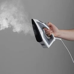 Amazon Basics Teflon Soleplate Steam Iron, 1200-Watt, Gray, 1.31ft -Household Cleaning Supply Store 31yhdauuJnS