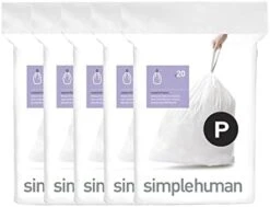 Simplehuman Code P Custom Fit Drawstring Trash Bags In Dispenser Packs, 60 Count, 50-60 Liter / 13-16 Gallon -Household Cleaning Supply Store 31zez5vY5FL. AC