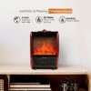 Comfort Zone CZFP1 600/1,200-Watt Mini Fireplace Heater With Realistic 3D Flame, Stay-Cool Body, Carry Handle, Overheat Sensor, And Safety Tip-Over Switch, Red -Household Cleaning Supply Store 4112SkSBJaL