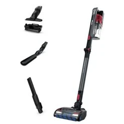 Shark IZ662H Vertex Pro Lightweight Cordless Stick Vacuum With IQ Display, DuoClean PowerFins & MultiFLEX, Includes Crevice Tool, Pet Multi-Tool & Anti-Allergen Dusting Brush, 60min Runtime, Black/Red