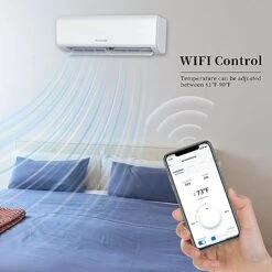 BestCold 18,000 BTU Mini Split AC/Heater System Unit Inverter Heat Pump, Wifi Enabled 208-230V Wall Mounted Air Conditioner, Installation Kits, Energy Saving Cools Up To 750 Sq. Ft Efficiently 9 BestCold 18,000 BTU Mini Split AC/Heater System Unit Inverter Heat Pump, Wifi Enabled 208-230V Wall Mounted Air Conditioner, Installation Kits, Energy Saving Cools Up To 750 Sq. Ft Efficiently -Household Cleaning Supply Store 413Fph7qyoL