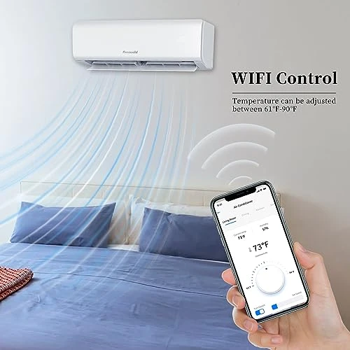 BestCold 18,000 BTU Mini Split AC/Heater System Unit Inverter Heat Pump, Wifi Enabled 208-230V Wall Mounted Air Conditioner, Installation Kits, Energy Saving Cools Up To 750 Sq. Ft Efficiently 5 BestCold 18,000 BTU Mini Split AC/Heater System Unit Inverter Heat Pump, Wifi Enabled 208-230V Wall Mounted Air Conditioner, Installation Kits, Energy Saving Cools Up To 750 Sq. Ft Efficiently - Image 3