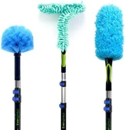 EVERSPROUT 6.5-to-18 Foot Duster 3-Pack With Extension-Pole (25+ Foot Reach) | Hand-packaged Cobweb Duster, Microfiber Feather Duster, Flexible Microfiber Ceiling Fan Duster | Aluminum Telescopic Pole 15 EVERSPROUT 6.5-to-18 Foot Duster 3-Pack With Extension-Pole (25+ Foot Reach) | Hand-packaged Cobweb Duster, Microfiber Feather Duster, Flexible Microfiber Ceiling Fan Duster | Aluminum Telescopic Pole -Household Cleaning Supply Store 413K9A3i12L. AC 1