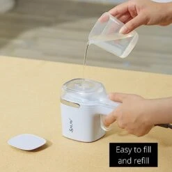 SALAV HS-15A Quicksteam Travel Steamer Portable Handheld Steamer Ideal For Home Or Travel, Fast Heating, Removes Wrinkles On Clothes And Fabrics, No Drip Steam (HS-15A Steamer, Peri) -Household Cleaning Supply Store 413TsqyvjhL