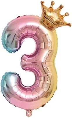 Ntpwenla Aluminum Film 32 Inch Digital Crown Foil Number Balloons Gradient Color Digital Balloon,Baby Birthday Shower Wedding Anniversary Balloon (1) 14 Ntpwenla Aluminum Film 32 Inch Digital Crown Foil Number Balloons Gradient Color Digital Balloon,Baby Birthday Shower Wedding Anniversary Balloon (1) -Household Cleaning Supply Store 414YBHNbMBL. AC