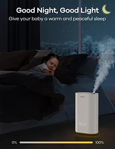WELOV Air Humidifiers For Bedroom Large Room 5X Faster, 6L BoostMist™ Quiet Ultrasonic Cool Mist Humidifier For Plants/Kids, 90hrs Air Vaporizer With Humidistat, Night Light, Timer, No Leaks 6 WELOV Air Humidifiers For Bedroom Large Room 5X Faster, 6L BoostMist™ Quiet Ultrasonic Cool Mist Humidifier For Plants/Kids, 90hrs Air Vaporizer With Humidistat, Night Light, Timer, No Leaks - Image 4